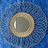 Rattan sun mirror