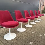 6 original vintage Knoll Tulip chairs by Eero Saarinen
