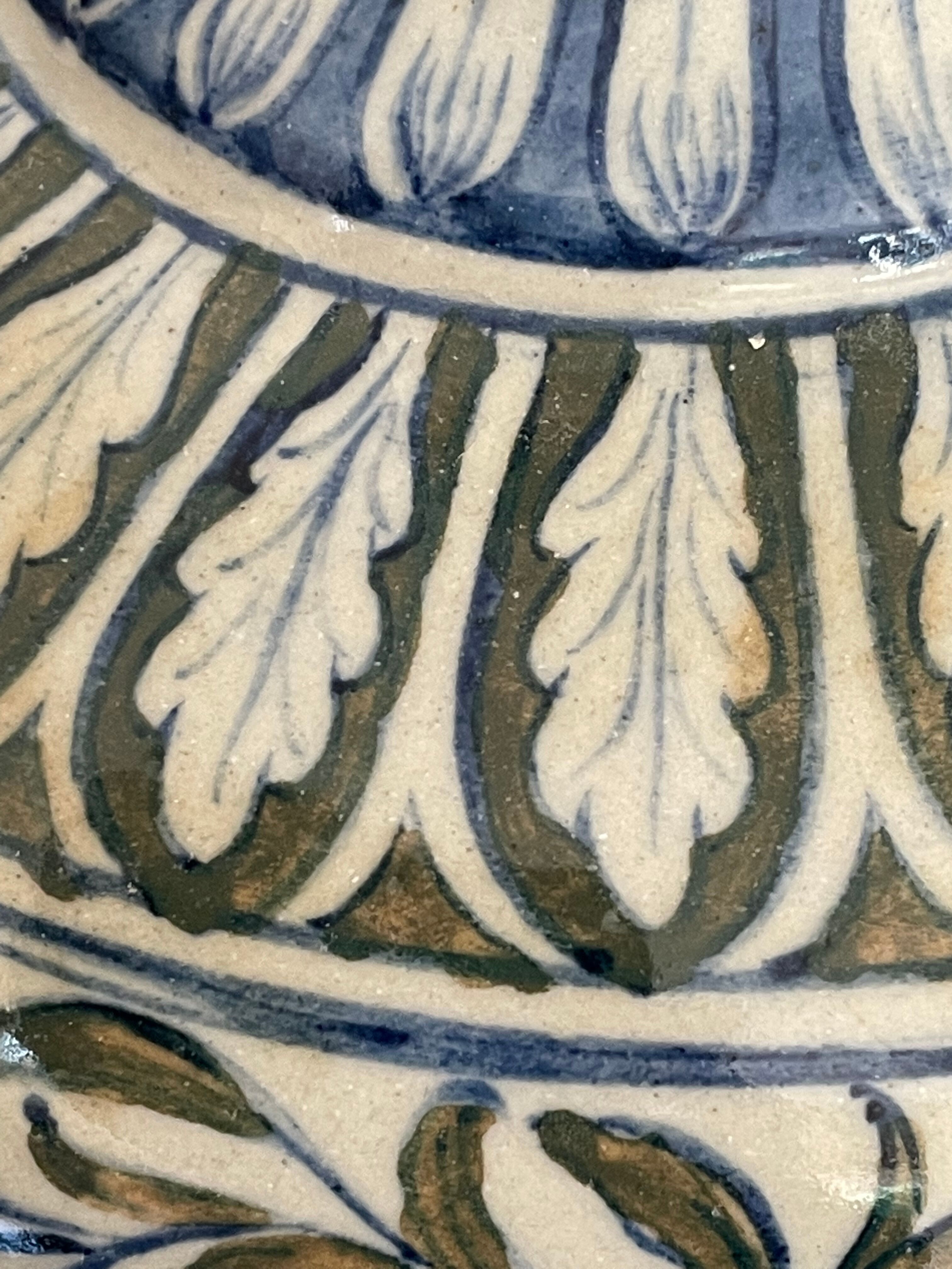 Old Hand-painted ceramic lamp