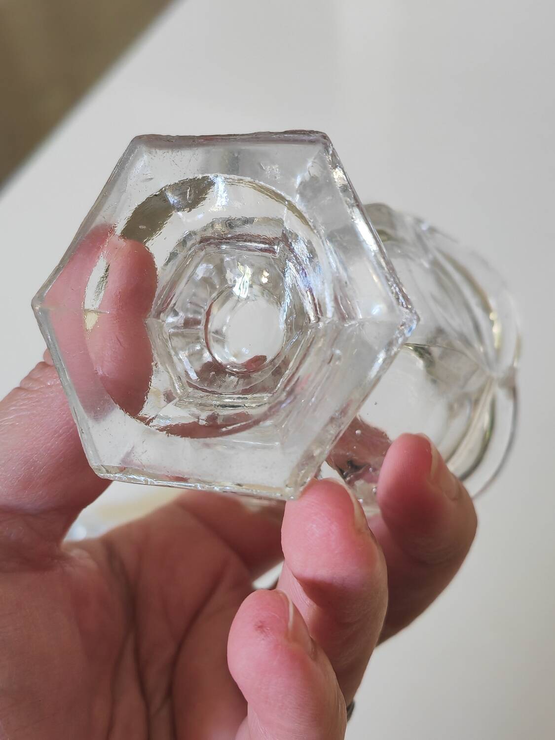 Glass or crystal mustard pot