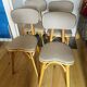 Light Oak Varnished Bistro Chairs (Baumann) Compass Leg