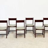 Ensemble de six chaises de salle à manger italiennes