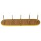Vintage Rockabilly Coat Rack Fifties Design Wood Veneer Gold