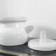 Vintage White Glazed Stoneware Steamer / Tea Infuser – Signed Louveau