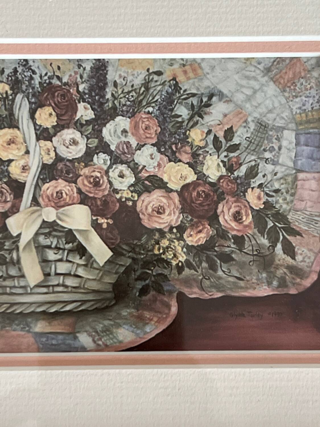 Basket of roses painting