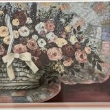 Basket of roses painting