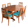 Retro Teak 1960s Mid Century Dining Table & 6 Chairs By G Plan Victor Wilkins