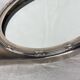 Silver metal hand mirror
