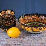 Set of eight 1970's dessert bowls and matching serving bowl