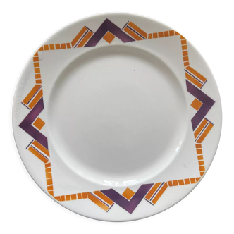 Assiette art deco terre de fer moulin des loupe et hamaga orchies