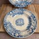 Set of 2 deep plates in Sarreguemines ironstone – Jardinière model – Various decorations