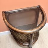 Side table / end table in rattan and caning