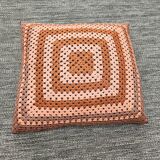 Old vintage retro crochet cushion