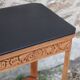 Art deco engraved wood side table