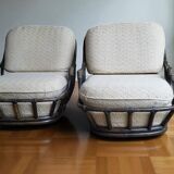 Rattan lounge chairs from the 1970s (*2)