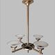 Chandelier Art Deco geometric shape, vintage c 1935