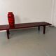 Mid-century modernist wooden wenge slat bench coffee table by Gijs Bakker for Castelijn, 1970s