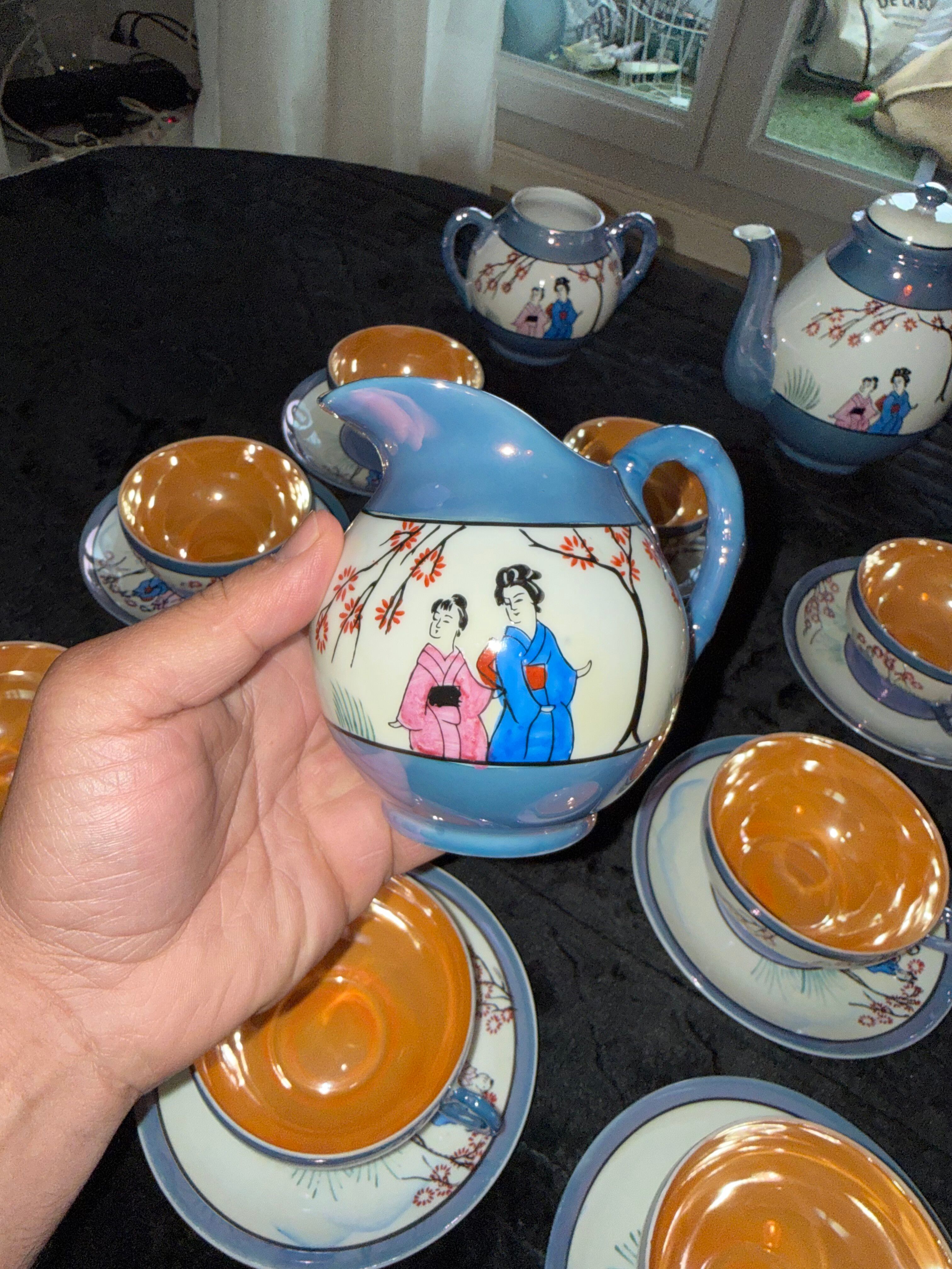 Service à café en porcelaine japonaise