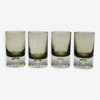 4 verres a whisky vintage en verre fumé design bulle d'air tapio wirkkala ?