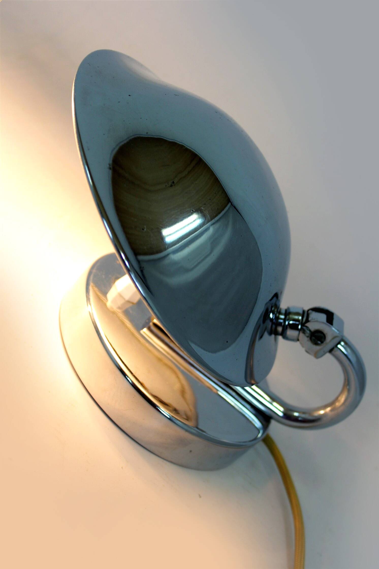 Bauhaus Style Chrome Bedside Table Lamps from Napako, Czechoslovakia, 1930s