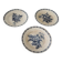 3 old flat plates in iron earth longchamp : blackberries