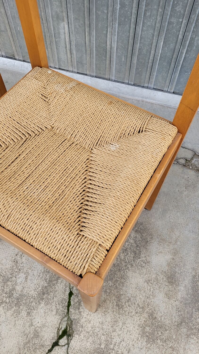 Pair of vintage Italian rope chairs - 1970s