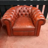 Pair of chesterfield armchairs