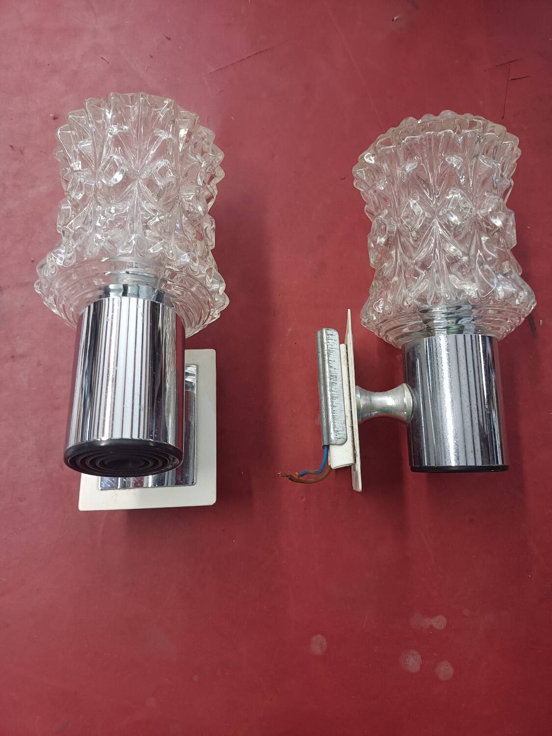 Pair of wall lights from the 1970s