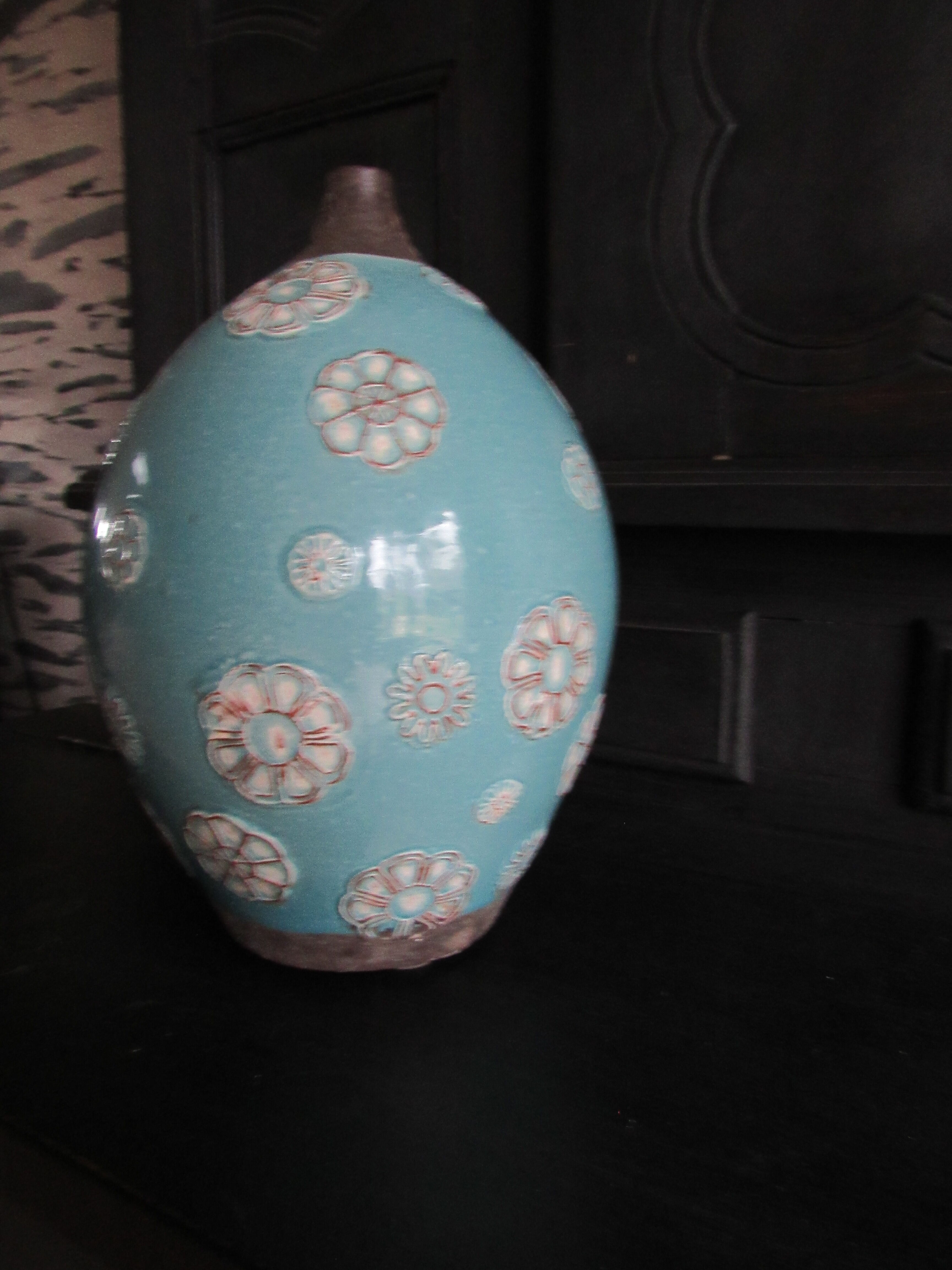 Glazed ceramic vase