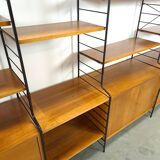 Teak WHB string modulair vrijstaand LP wandsysteem