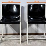 Pair of Lacquered Wooden chairs, signed P.Gautier -1960