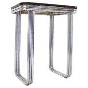 Bauhaus Art Deco tubular steel chrome table, 1930s