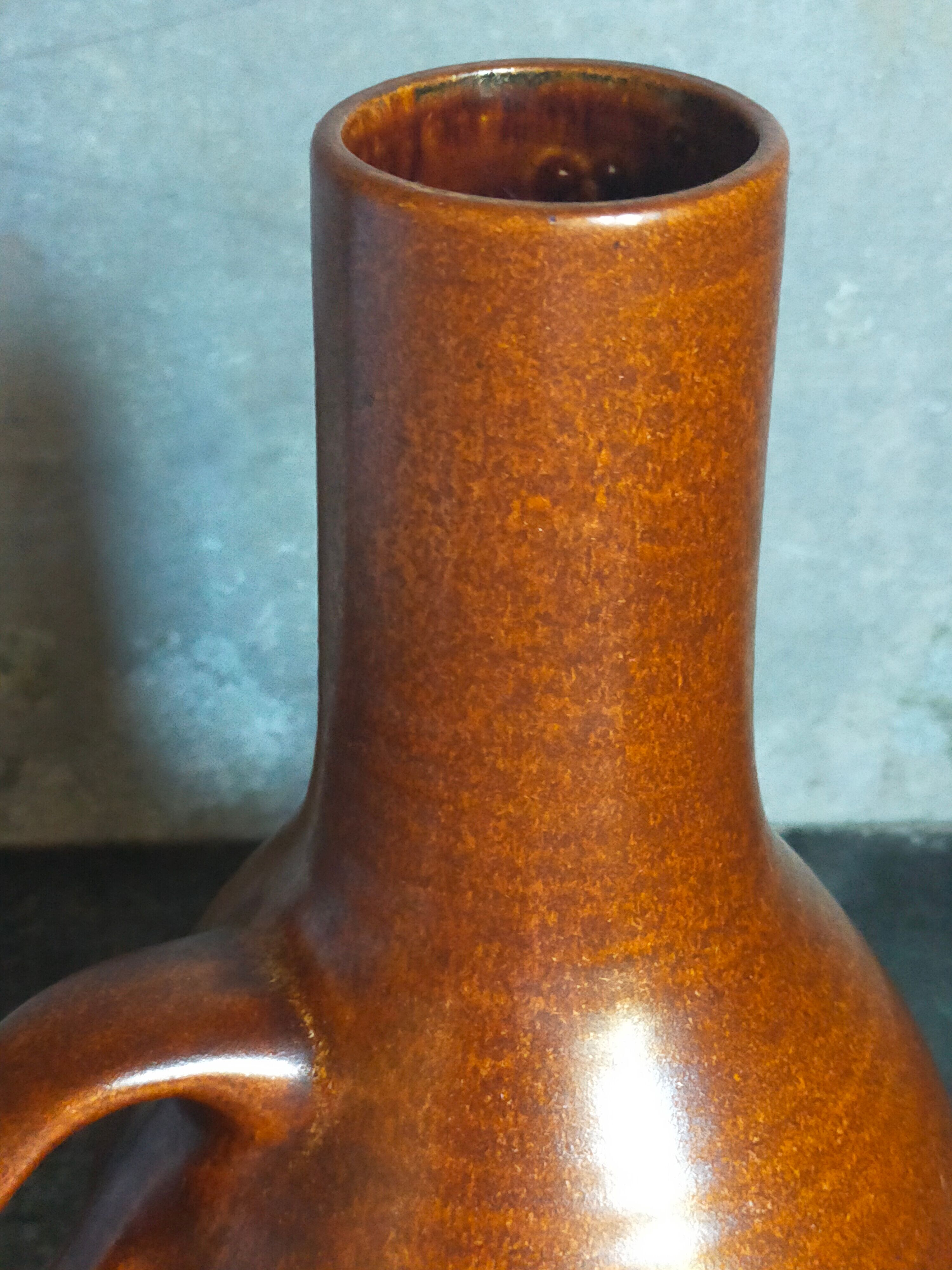 Vintage ceramic handle vase