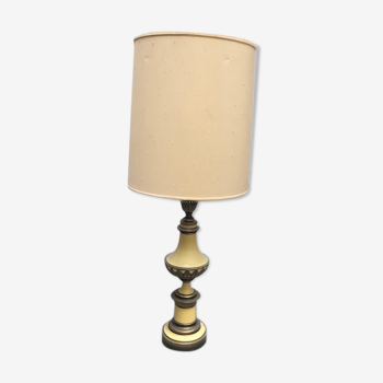 Brass and painted brass lamp