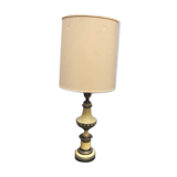 Brass and painted brass lamp