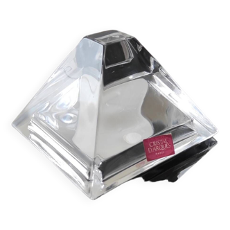 Crystal pyramid paper weight