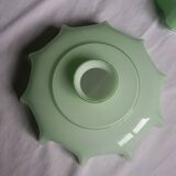 Suspensions abat jour opaline vert pastel