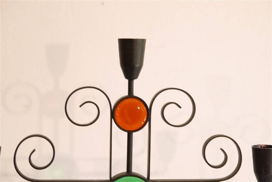 Pair of Swedish candlesticks from Ystad metall 1970