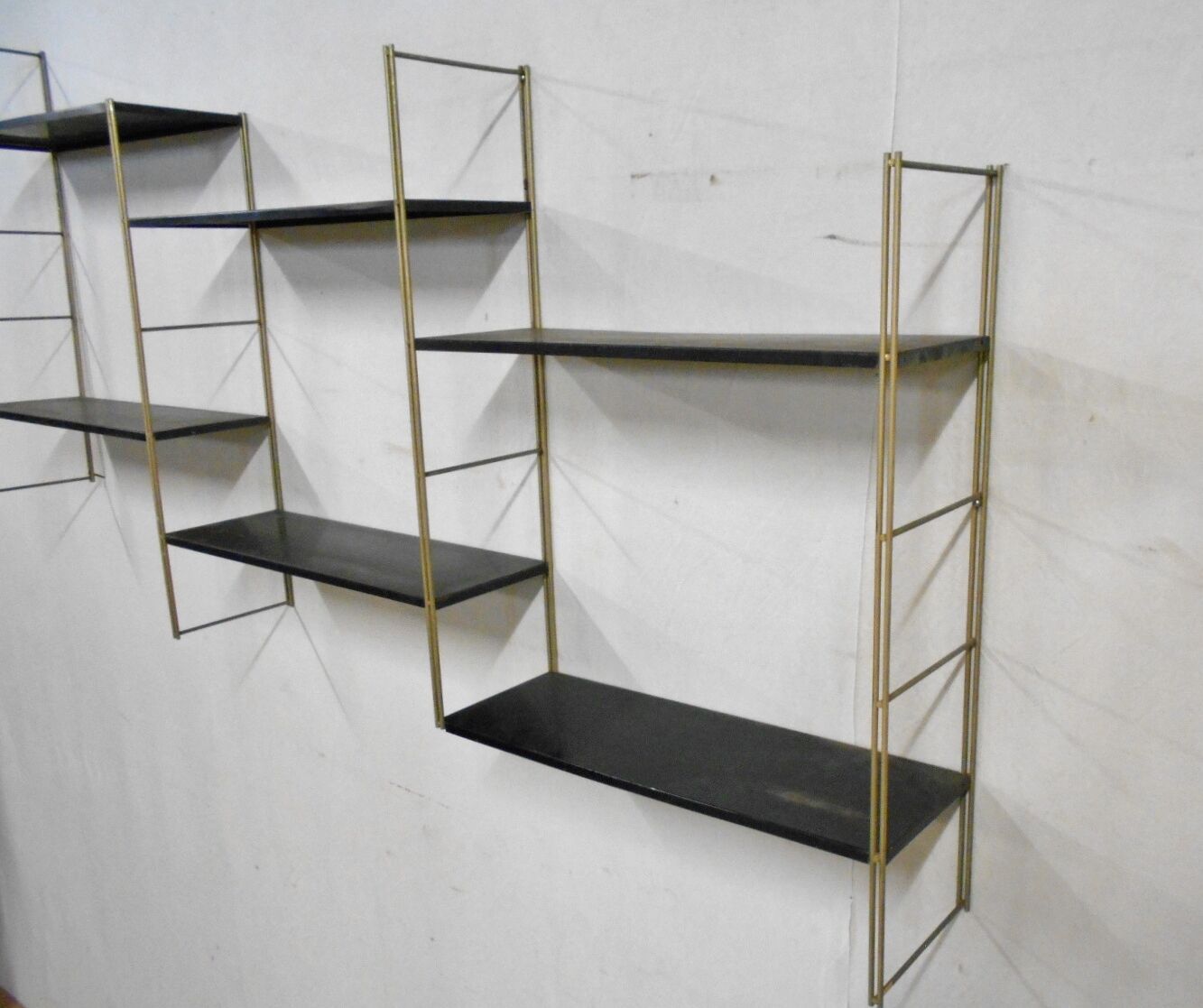 Vintage metal shelves