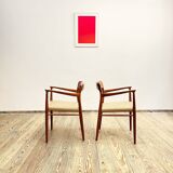 Armchairs, Niels O. Møller, J.L. Moller, Model 56, Set of 2,Denmark, 1950s