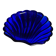 Coupelle coquille en verre bleu D10
