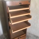 Vintage wooden curtain binder cabinet 1950-1960