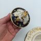 Antique porcelain sweet jar in gilded and cobalt blue, Napoleon III style.