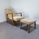 Chaise longue et tabouret Knoll Antimot