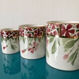 Flowered ceramic pots