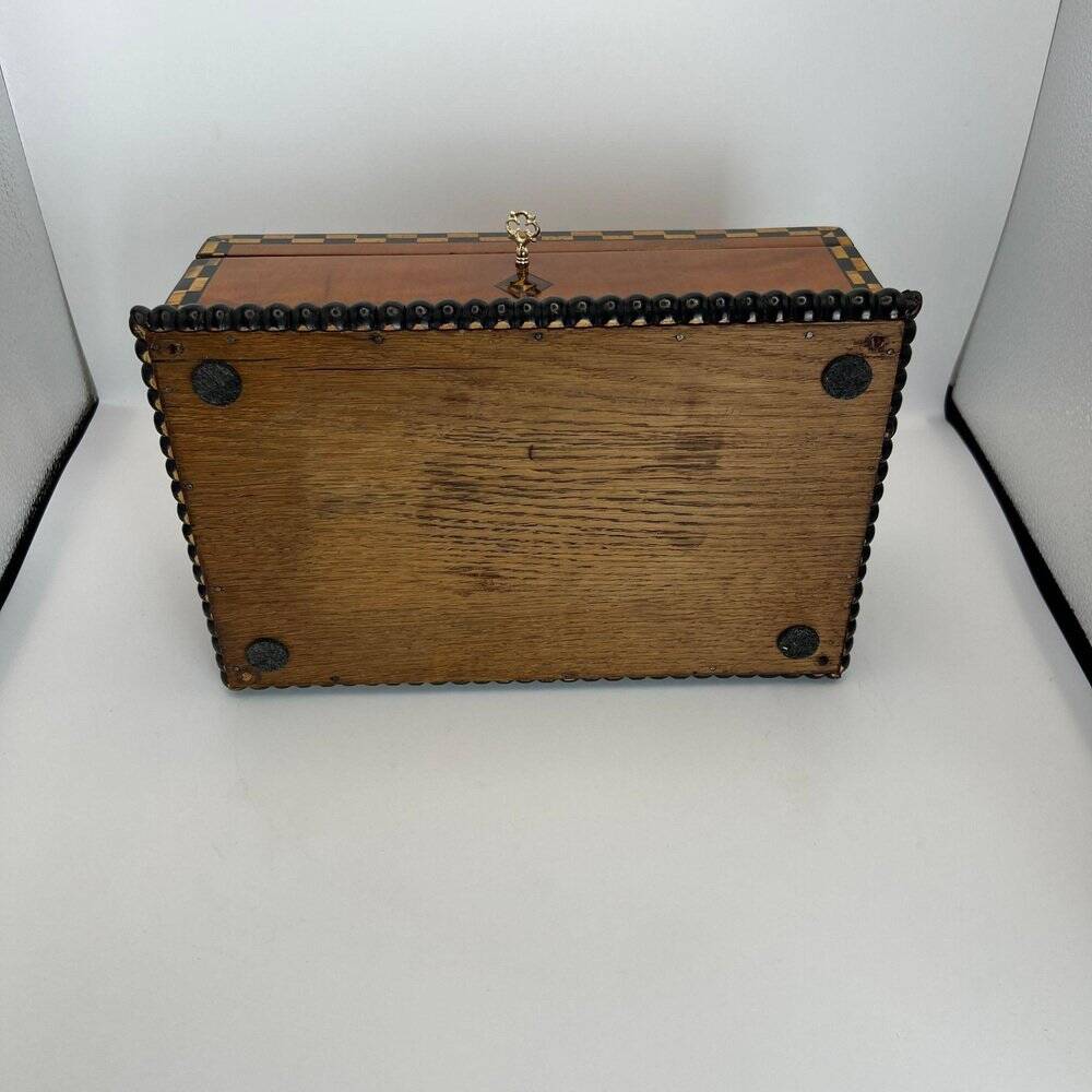 Antique Historicism Box with Birch Inlay, Germany, 1880