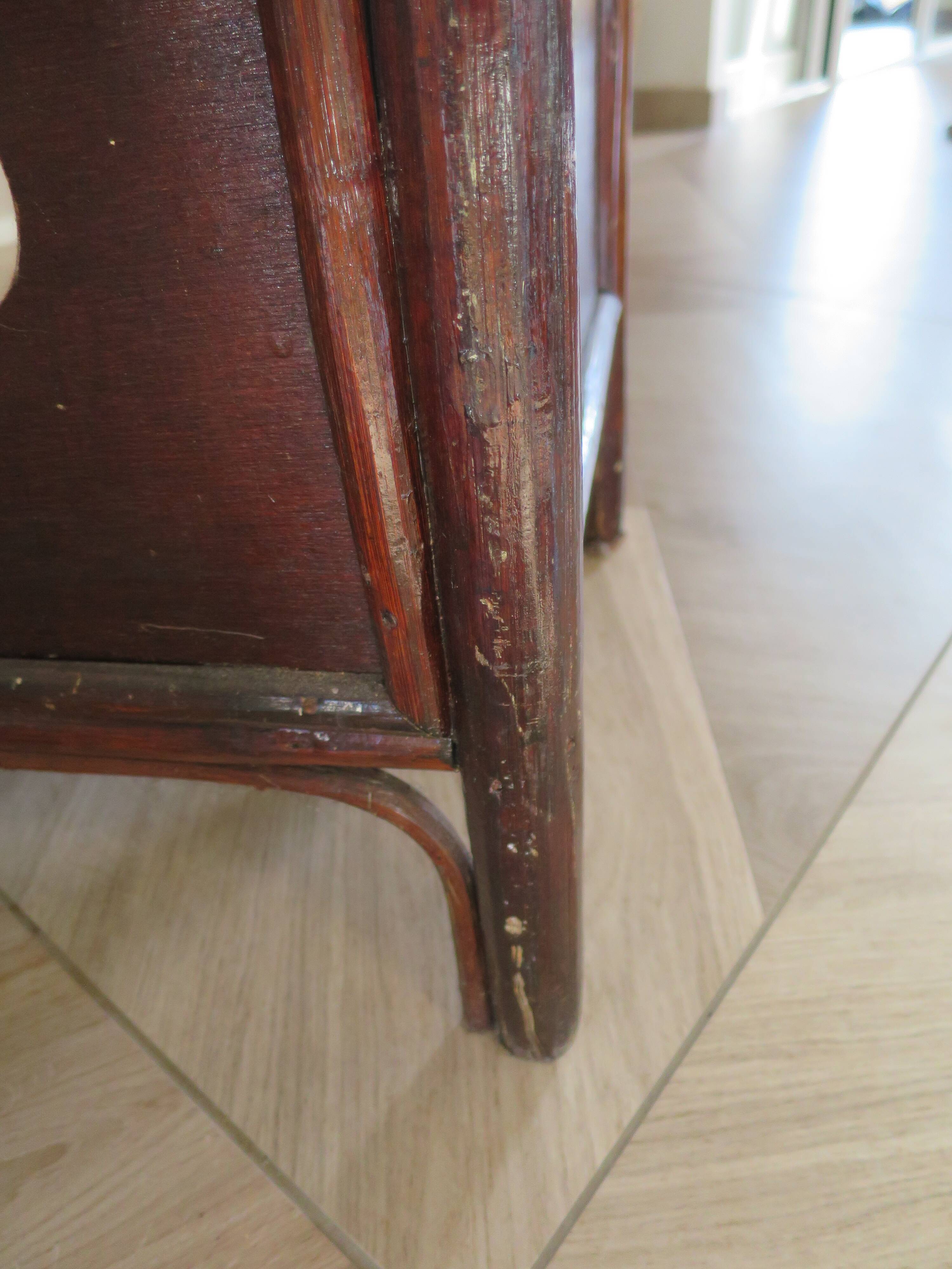 Support buffet bibus woven rattan 2 doors in caning - vintage 60s/70s