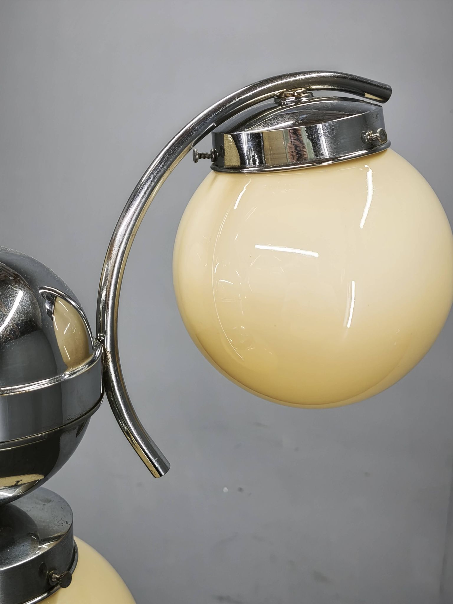 Lustre en verre Art Déco, Tchécoslovaquie, années 1930