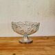 Vintage glass fruit bowl on a stand from the 60s/70s.