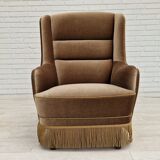 1970s, Danish set of two velour chairs, original condition